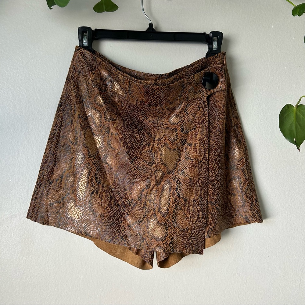 Suede Skort